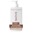 Native Body Lotion, Coconut & Vanilla, 48-Hour Hydration for Dry & Sensitive Skin, Made with Plant-Based Moisturizers like Shea Butter, Silicone