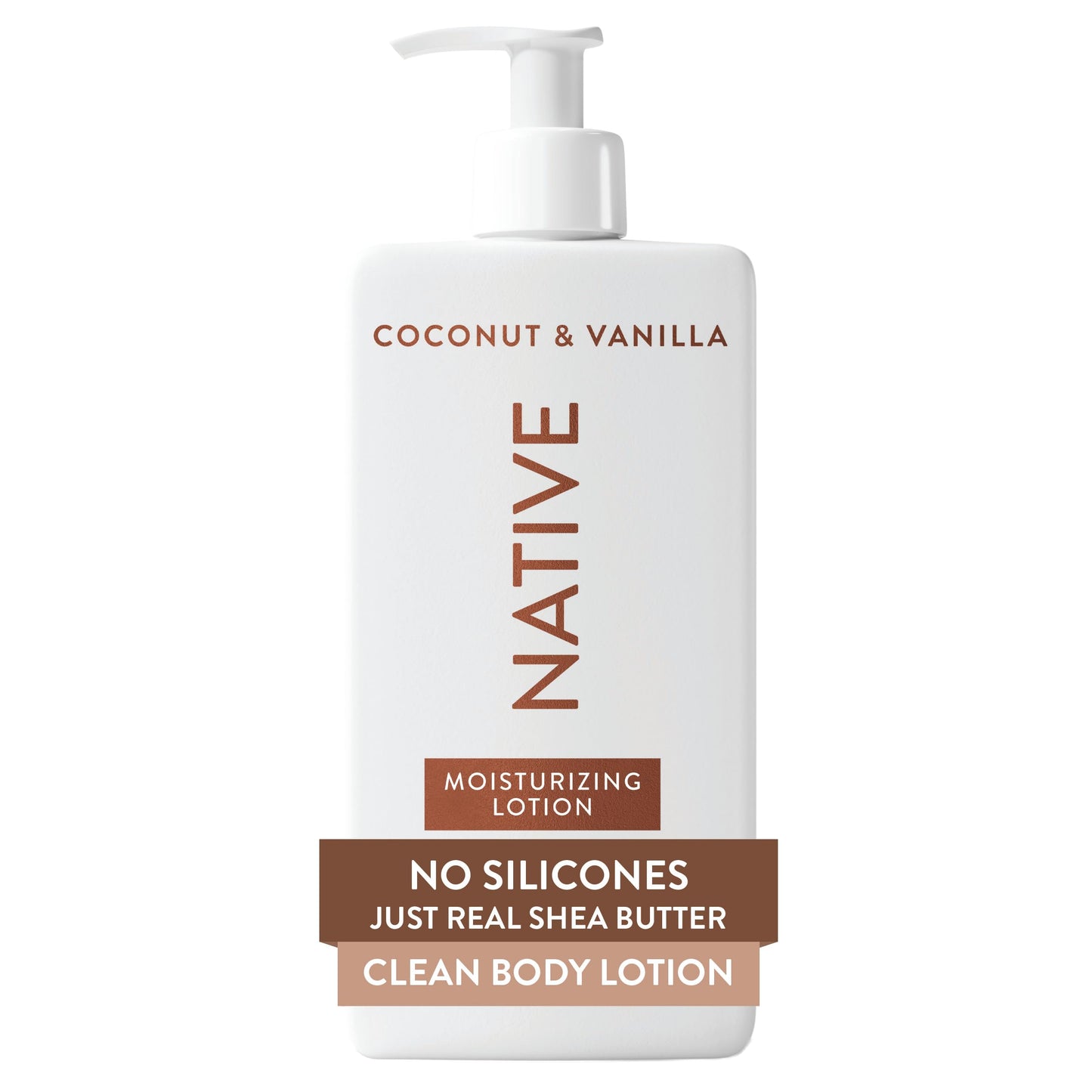 Native Body Lotion, Coconut & Vanilla, 48-Hour Hydration for Dry & Sensitive Skin, Made with Plant-Based Moisturizers like Shea Butter, Silicone