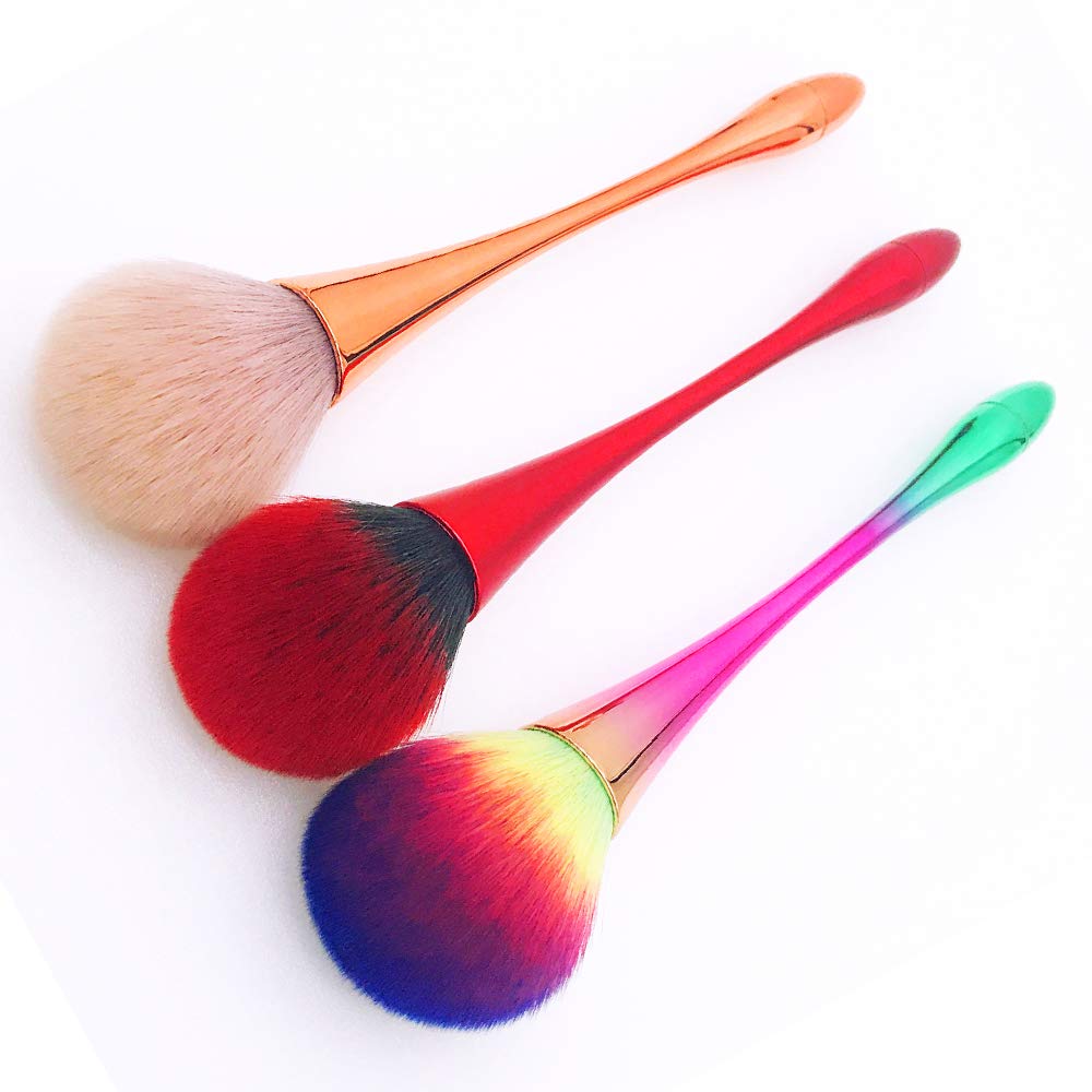 Large Powder Mineral Brush?Foundation Makeup Brush,Powder Brush and Blush Brush for Daily Makeup,Kabuki Makeup Brushes(Colorful) …