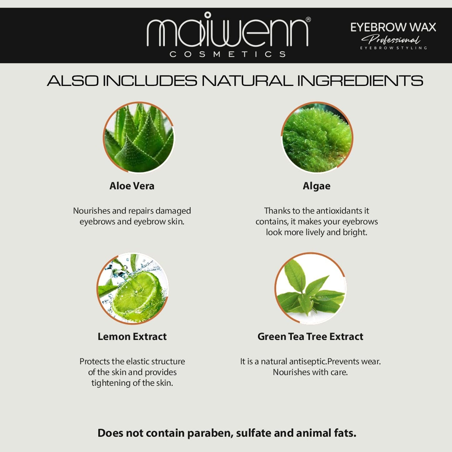 Maiwenn Make Up Eyebrow Wax, 4D Brow Freeze Styling Gel, Long Lasting Waterproof, for Natural, Fluffy and Feathery Brows