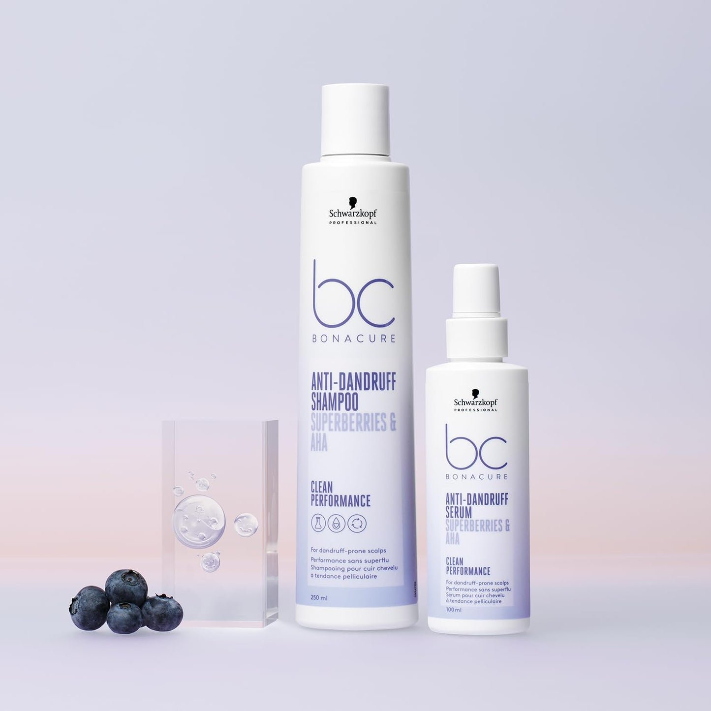 Schwarzkopf BC Bonacure Anti-Dandruff Shampoo Superberries & AHA Clean Performance - 250 ml (8.4 Fl oz)