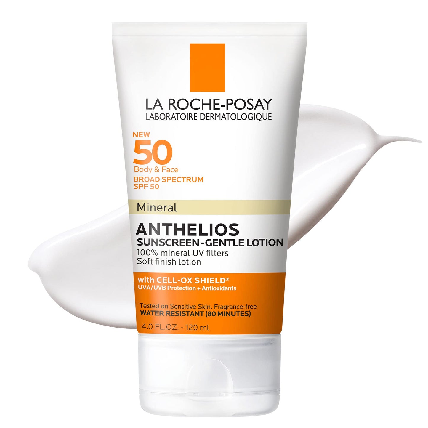 La Roche-Posay Anthelios Mineral Sunscreen SPF 50 Gentle Lotion, Broad Spectrum SPF + Antioxidants, Face & Body Sunscreen, Titanium Dioxide & Zinc Beauty and Personal Care La Roche-Posay Default Title