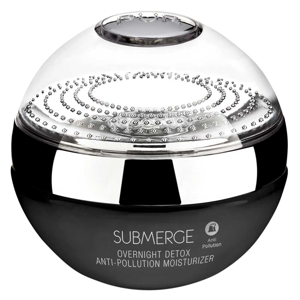 PÜR MINERALS Submerge Overnight Detox Anti-Pollution Moisturizer, Helps Restore Skin's Hydration, Helps Smooth Appearance of Blemishes, Charcoal, Aloe