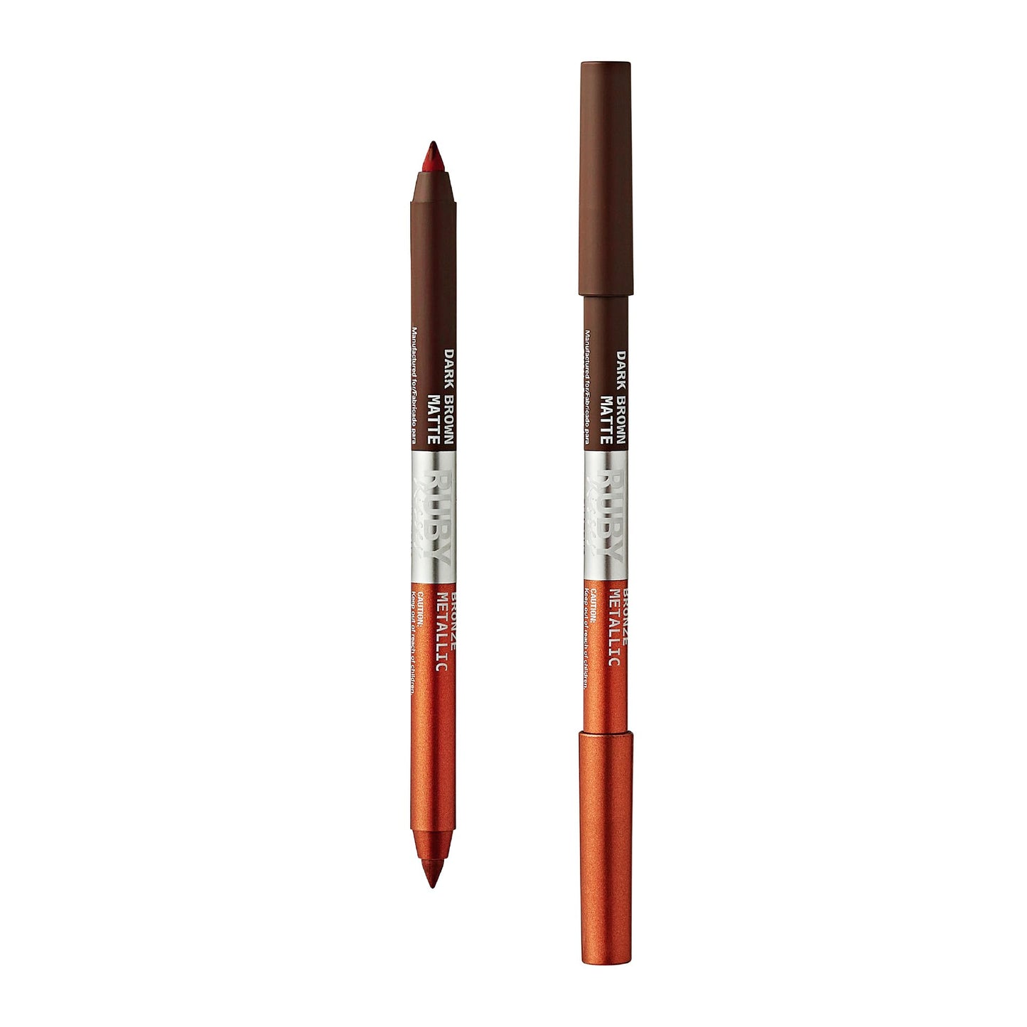 Ruby Kisses Waterproof Matte & Metallic Duo Eyeliner - Dual-Ended Smudge-Proof Pencil for Precision & Eyeshadow Multi-use, Long-Lasting, Intense…