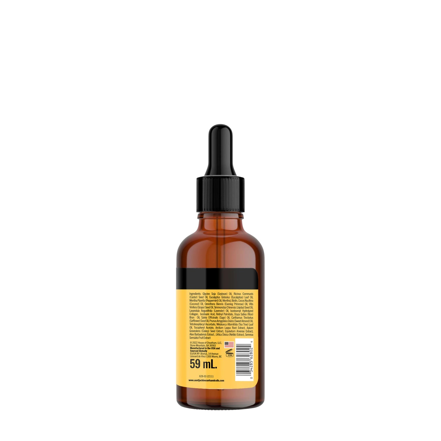 Aunt Jackie's Elixir Essentials Hair & Scalp Oil, Saw Palmetto, Jamaican Black Castor Oil & Grapeseed Oil, Nourishes, Thickens & Supports Hair