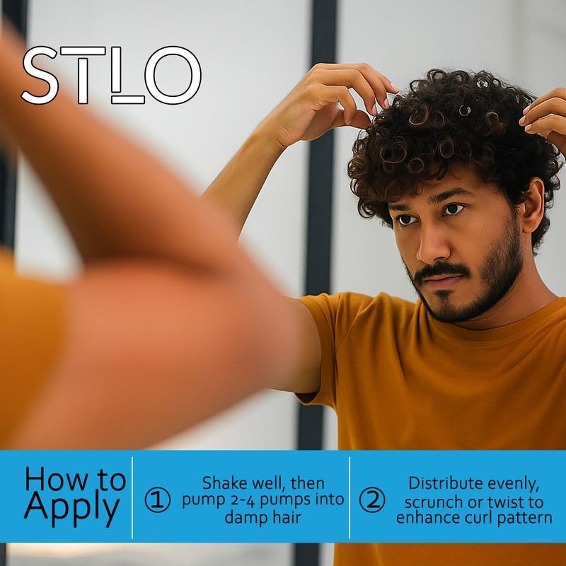 STLO Moisture Rich Curl Cream - Enhances Shine and Frizz Control - Defines Natural Curly Hair 300ml