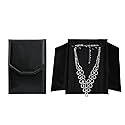 MOOCA Black Leatherette Travel Jewelry Organizer Necklace Storage Carrying Case Jewelry Display Case Necklace Folder
