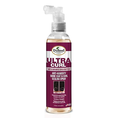 Difeel Ultra Curl Sealing Spray, 8 oz - Hair Treatment for Curly Hair, Anti-Frizz and Humidity-Proof