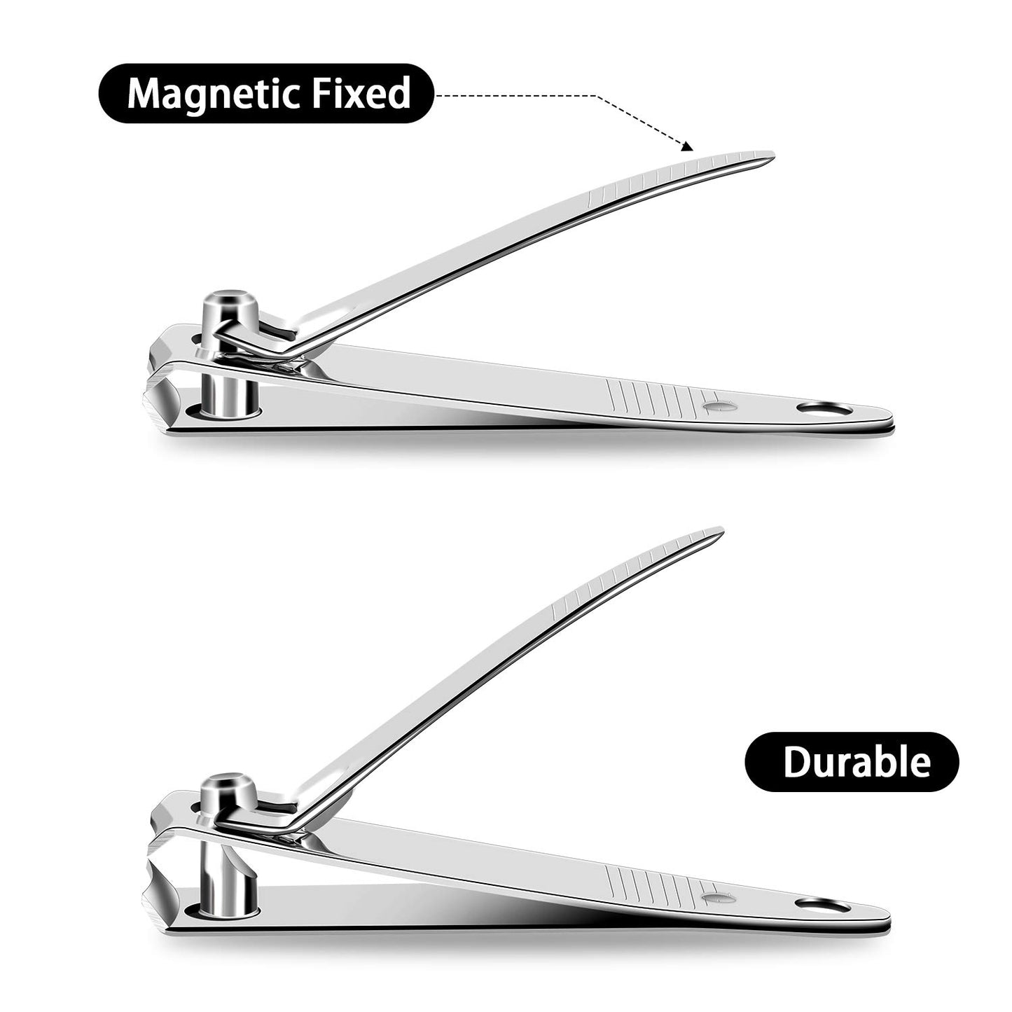 Mudder 28 Pcs Fingernail Nail Clippers Bulk Stainless Steel Toenail Clippers Thick Portable Travel Manicure Kit for Men and Women(Simple Style)