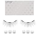 Lash'd Up Magnetic Eyelashes Without Eyeliner 3 Magnets (Can also be worn as Dual Magnets) Full Eye Snap-on Set Soft Faux Silk Vegan (Very Natural)
