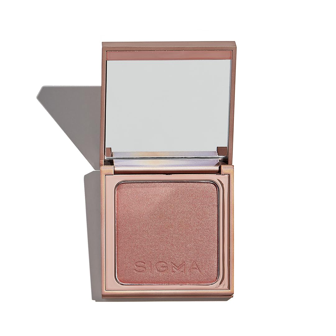 Sigma Beauty Peachy Gold Metallic Blush Palette - Long Lasting Blush Pressed Powder - Gluten Free, Cruelty Free, Vegan Makeup Palette - Tiger Lily