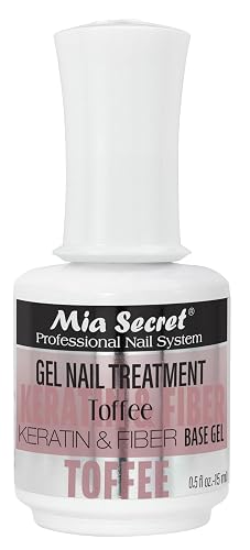 Mia Secret Professional Toffee Scented Gel Nail Treatment Keratin Base & Top Gel 0.5 FLoz Beauty & Personal Care Mia Secret