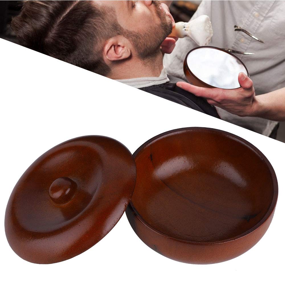 HURRISE Shaving Soap Bowl, Rubber Wood Shaving Beard Beard Set Beard Shaving Soap Bowls Foaming Shaving For Shaving Soap For Shaving Soap Bowls Bowls Beauty and Personal Care HURRISE
