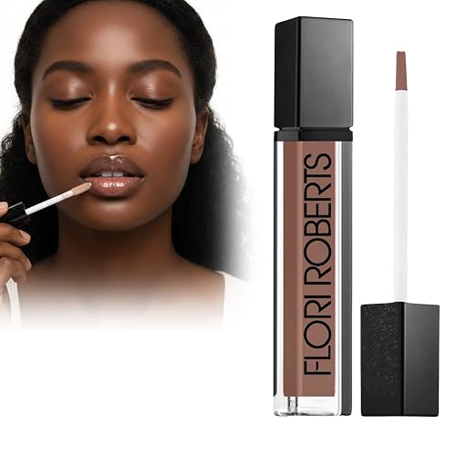 Flori Roberts Mineral Base Lip Shine, Vibrant Lip Gloss Makeup for Women of Color or Deeper Skin Tones, Non-Sticky, Long Wear High Shine Finish