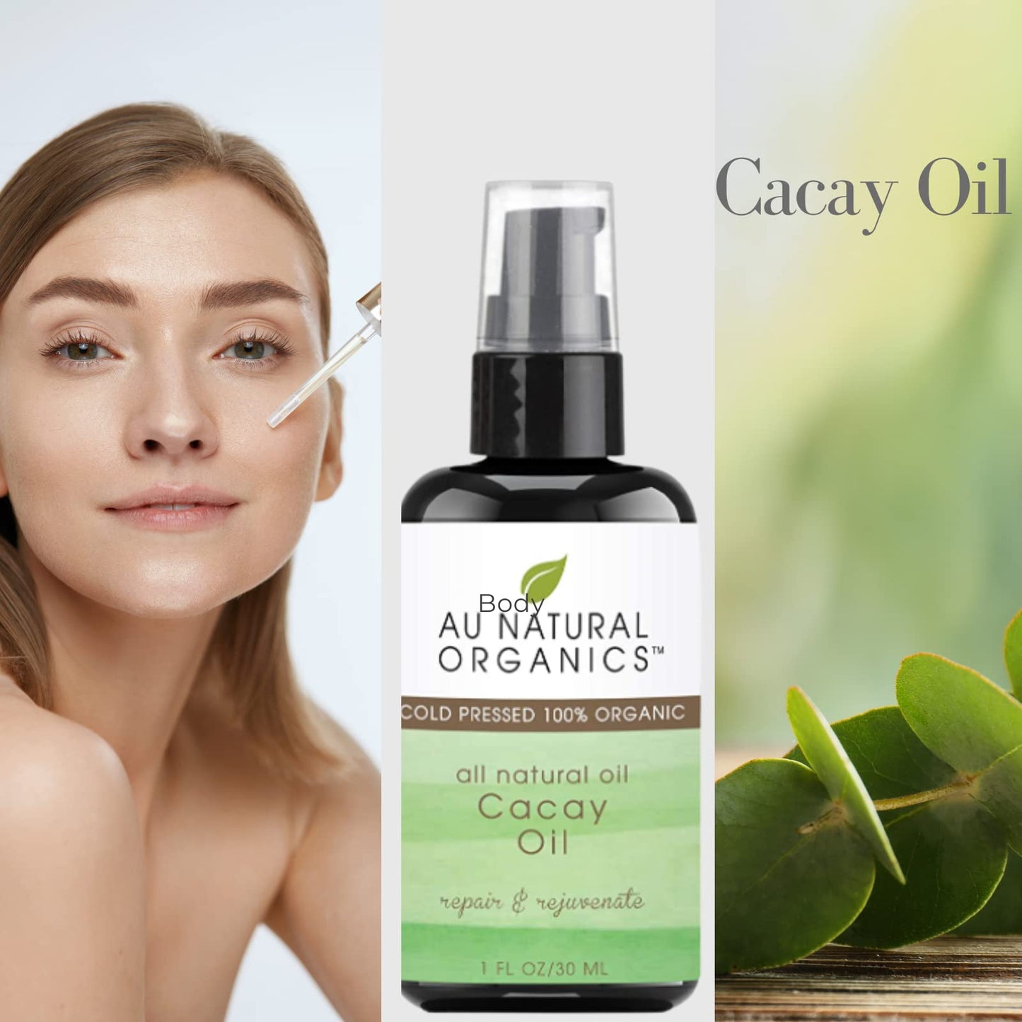 Au Natural Organics Cacay Oil - 100% Cold Pressed Kahai, Natural Retinal Vitamin A, E for Hair, Face, Body, Nails - Anti Wrinkle Face Oil, Repair Dry