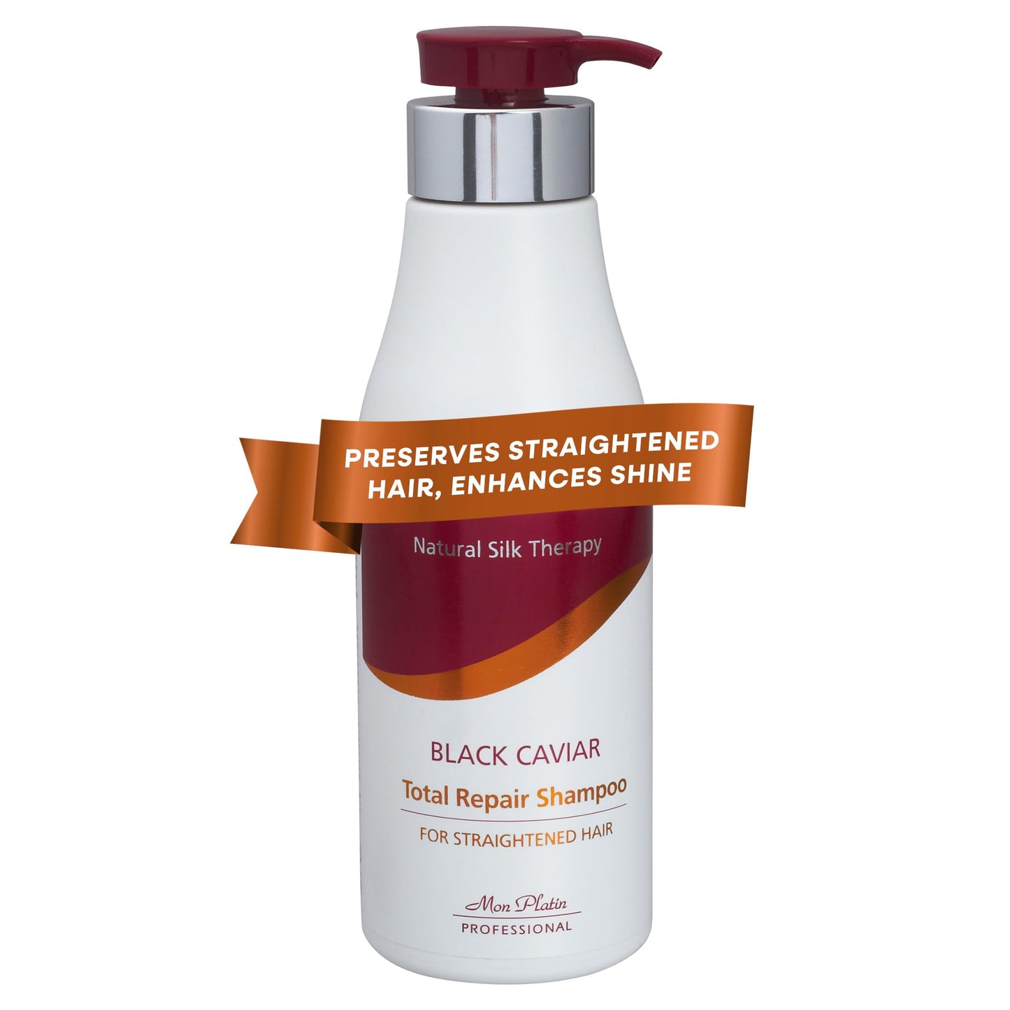 Mon Platin Professional Total Repair Shampoo for Straightened Hair - Salt-Free, Enhances Straightening Treatment Results, Adds Shine & Vitality