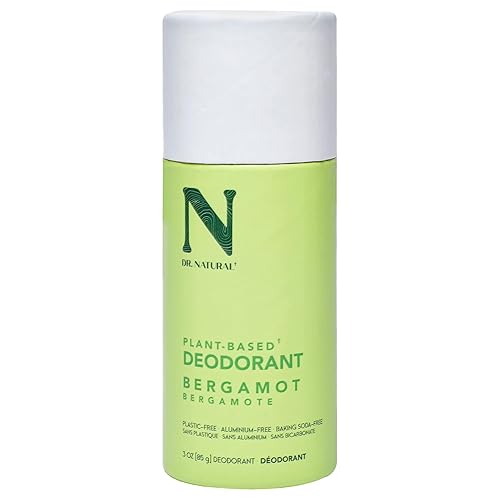 Dr. Natural Deodorant Stick - Baking Soda and Aluminum Free - Natural for Sensitive Skin - Lasting Freshness - Bergamot - 3 oz