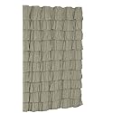 Spring Design Ruffled Gray Fabric Shower Curtain