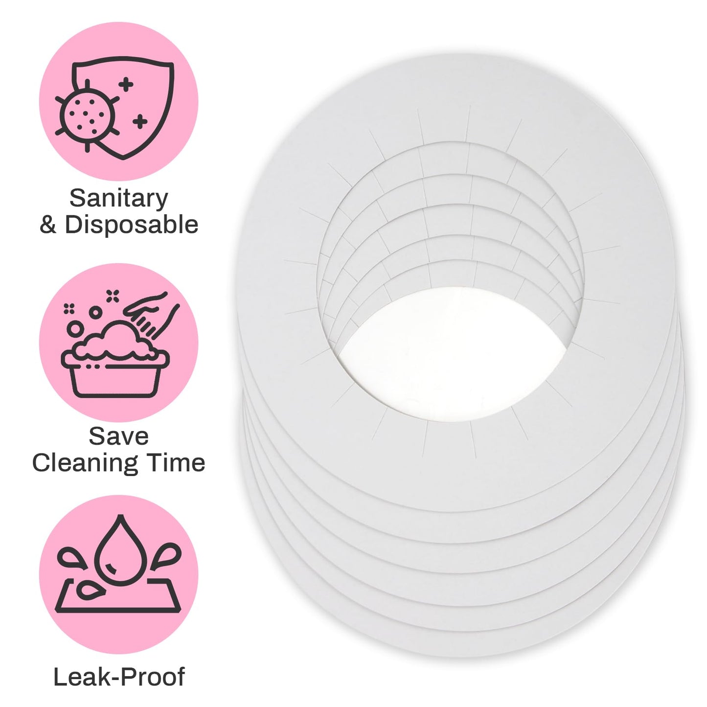 RAQEHO Wax Collars for Wax Pot - 100PCS Disposable Coated Paper Protective Clean Collar for 14oz Wax Warmer Melting Pot for Hair Removal Women Wax Beauty and Personal Care RAQEHO
