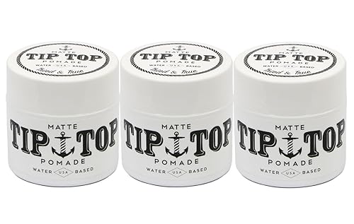 TipTop Matte Water Based Medium Hold Pomade 4.25oz Pack of 3