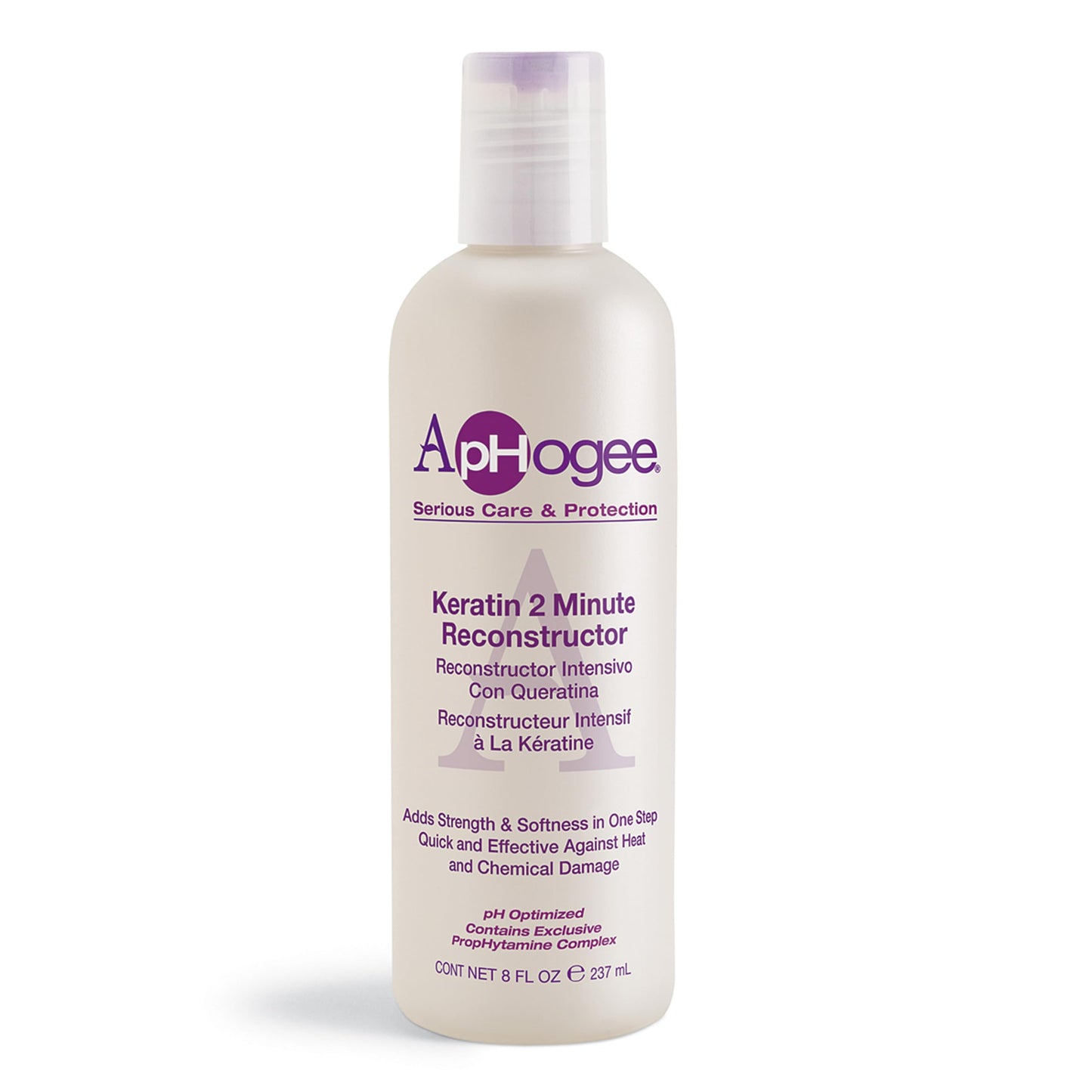 Aphogee Keratin 2 Minute Reconstructor, 8 fl oz - Deep Conditioner for Color-Treated & Heat-Styled Hair, Smooths & Adds Shine