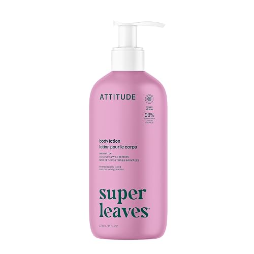 ATTITUDE Body Lotion, EWG Verified Moisturizer, Vegan Skin Care Products, Non-Greasy, Hydrating for Dry Skin, Cruelty Free, Moisturizing, Coconut