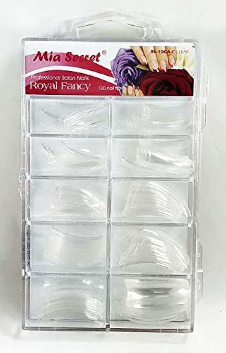 Mia Secret - Nail Tip Royal Fancy 100PC 500PC - Clear/White/Natural (100 Clear) Beauty & Personal Care Mia Secret