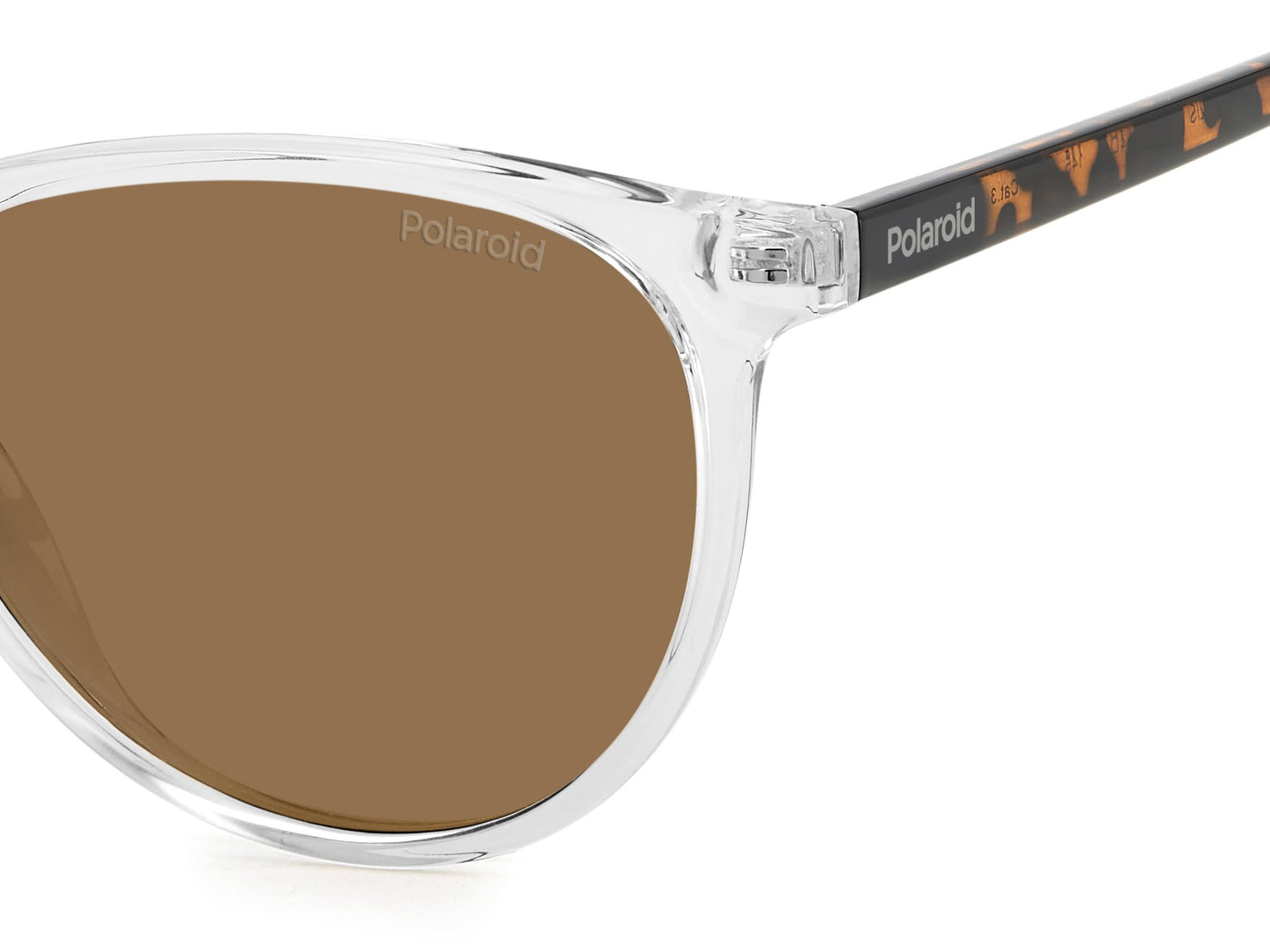 Polaroid PLD 4152/S Pantos Shape Full Rim Sunglasses for Women, 54 mm Size, Crystal/Gold