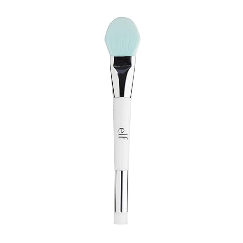 e.l.f., Pore Refining Brush and Mask Tool, Silicone Spatula, Gentle, Versatile, Applies Foundation Mess-Free, Removes Dirt and Makeup, Blends, Easy