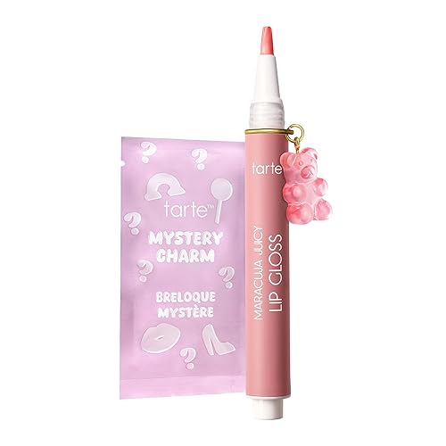 tarte maracuja juicy lip gloss - Peptide-Infused Hydrating Glossy Balm, 12HR Instant Moisture lipgloss, Includes Collectible Charm, Vegan