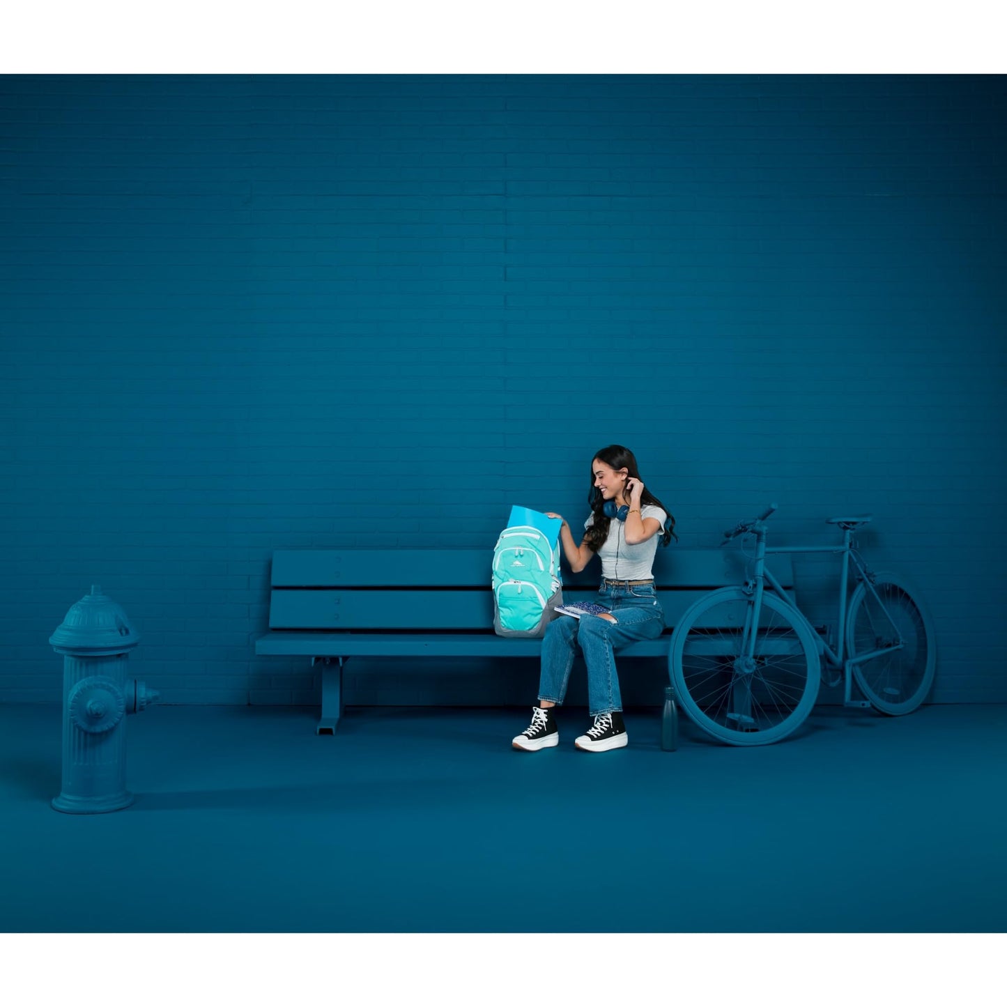 High Sierra Swoop Backpack with 17" Laptop Pocket, Aqua (Instore Version)