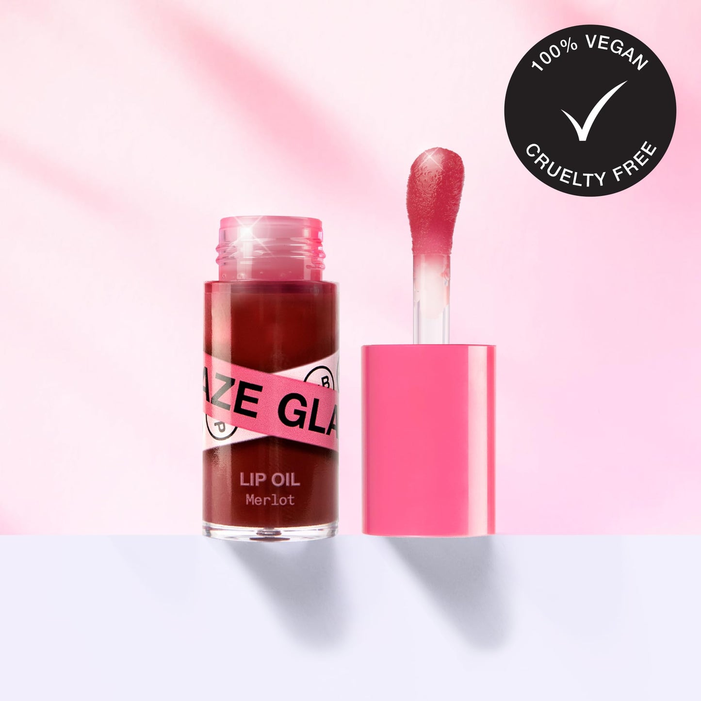 Innbeauty Project Glaze Lip Oil Merlot, Hydrating Vegan Lip Oil Gloss Hybrid, 0.2 OZ