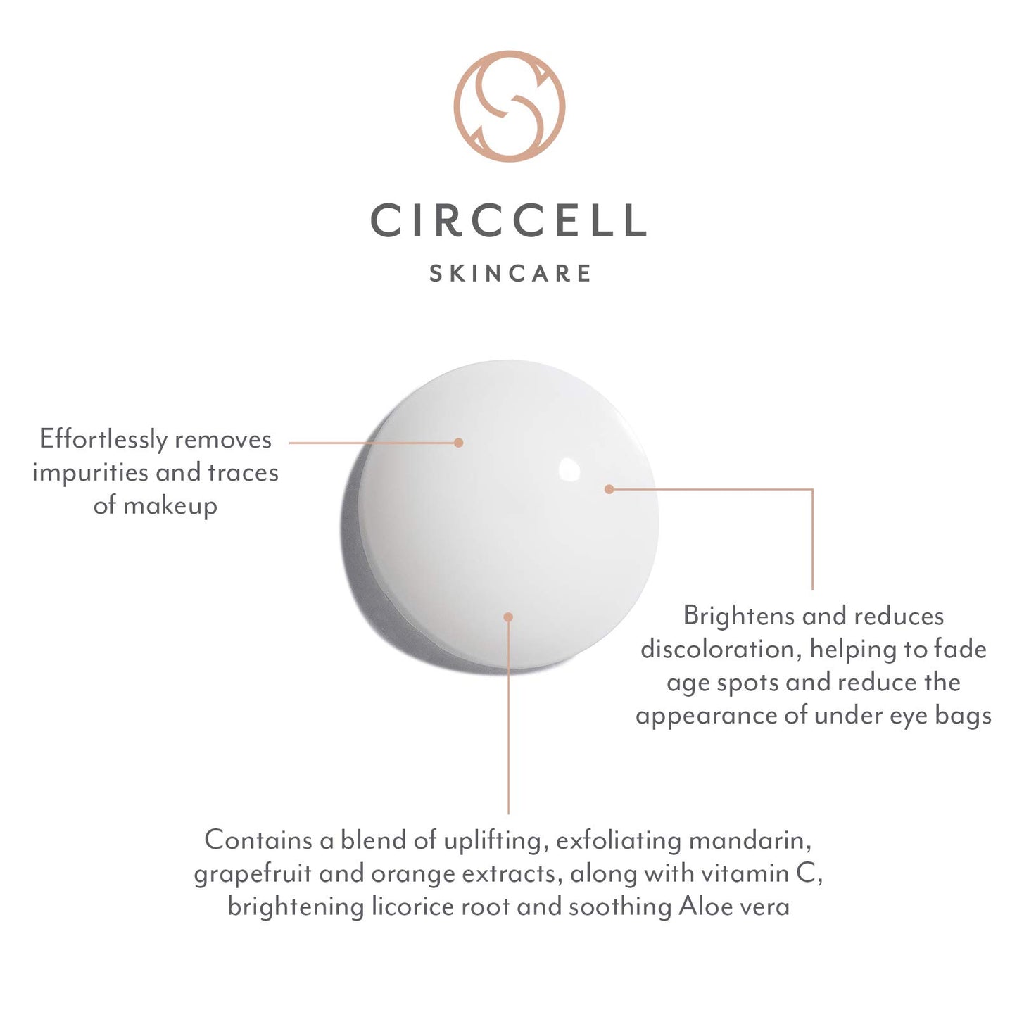 CIRCCELL Mandarin Cleansing Milk - Hydrating & Brightening Face Cleanser with Fruit Extracts -Anti-Aging Facial Cleanser - Rich, Creamy Cleansing Milk