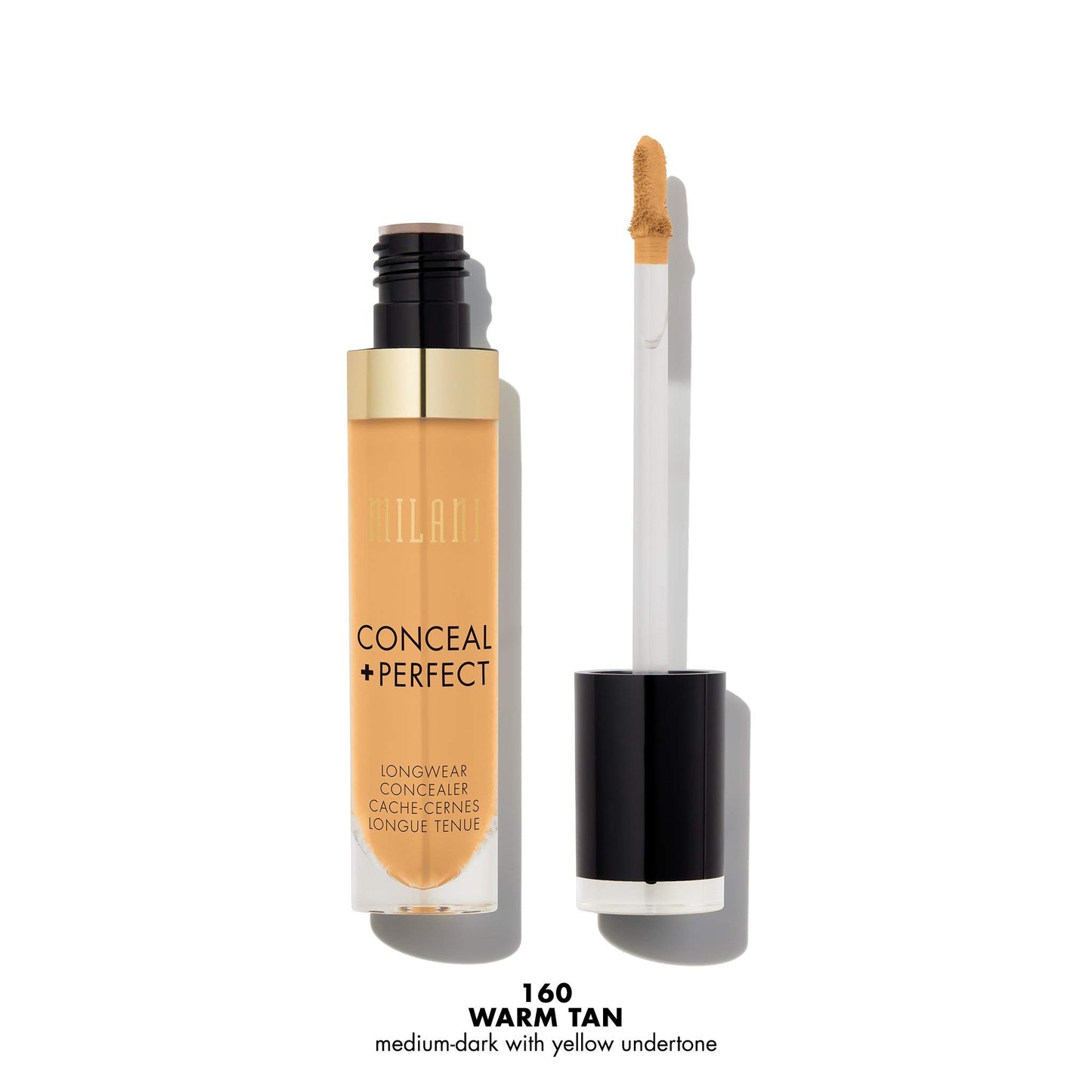 Milani Conceal + Perfect Longwear Concealer Full Coverage Infused with Hyaluronic Acid & Vitamin E, Cover Dark Circles, Blemishes & Skin Imperfections