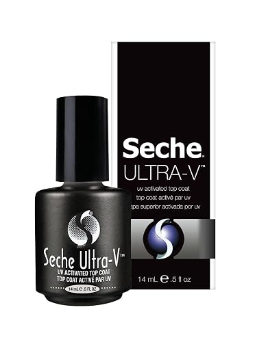 Seche Ultra-V UV Gel Top Coat Nail Polish - Clear Topcoat Gel Nail Polish, Quick-Dry & Long-Wearing Soak Off Lamp, Salon & At-Home Use, 0.5 fl oz Beauty & Personal Care Seche