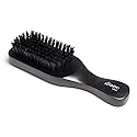 Diane 100% Boar Bristle Club Brush for Waves and Smoothing - Fine to Medium Hair Detangler for Men and Women, Shine Restorer, Soft on Scalp