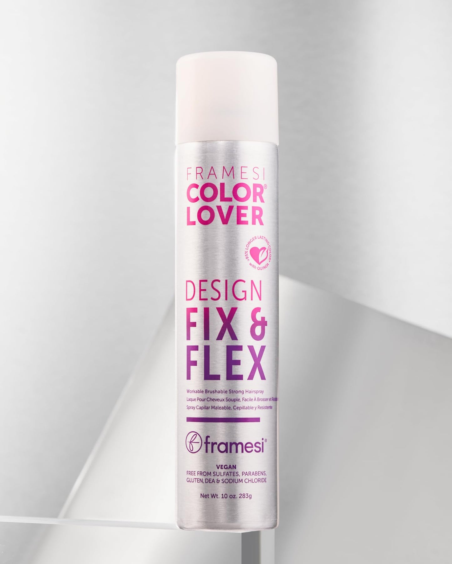 FRAMESI Color Lover Design Fix & Flex Strong Hold Hairspray, 10 oz, Workable and Brushable Hair Spray