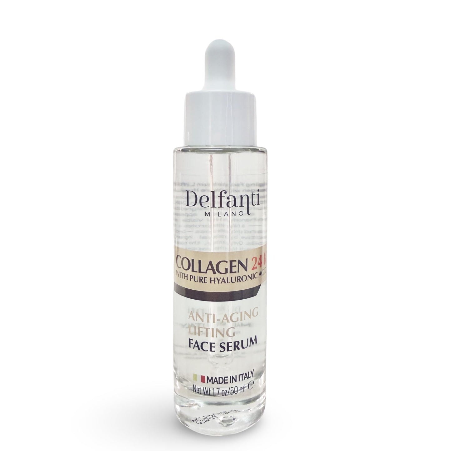 Delfanti Milano • COLLAGEN 24K with pure HYALURONIC Acid • Anti-Aging Lifting Face Serum • Made in Italy • 1.7 oz