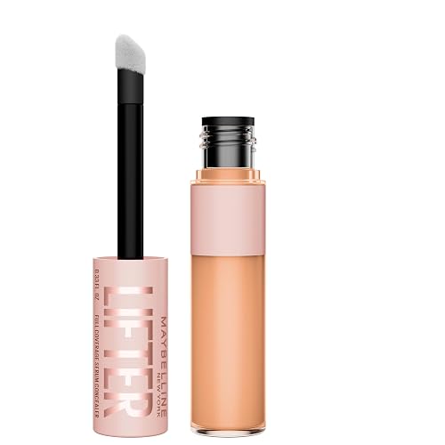 Maybelline Lifter Serum Concealer, Radiant Concealer with Full Coverage, Includes 2% Peptides + Caffeine to Hydrates & Brightens Under Eyes, 50, 1