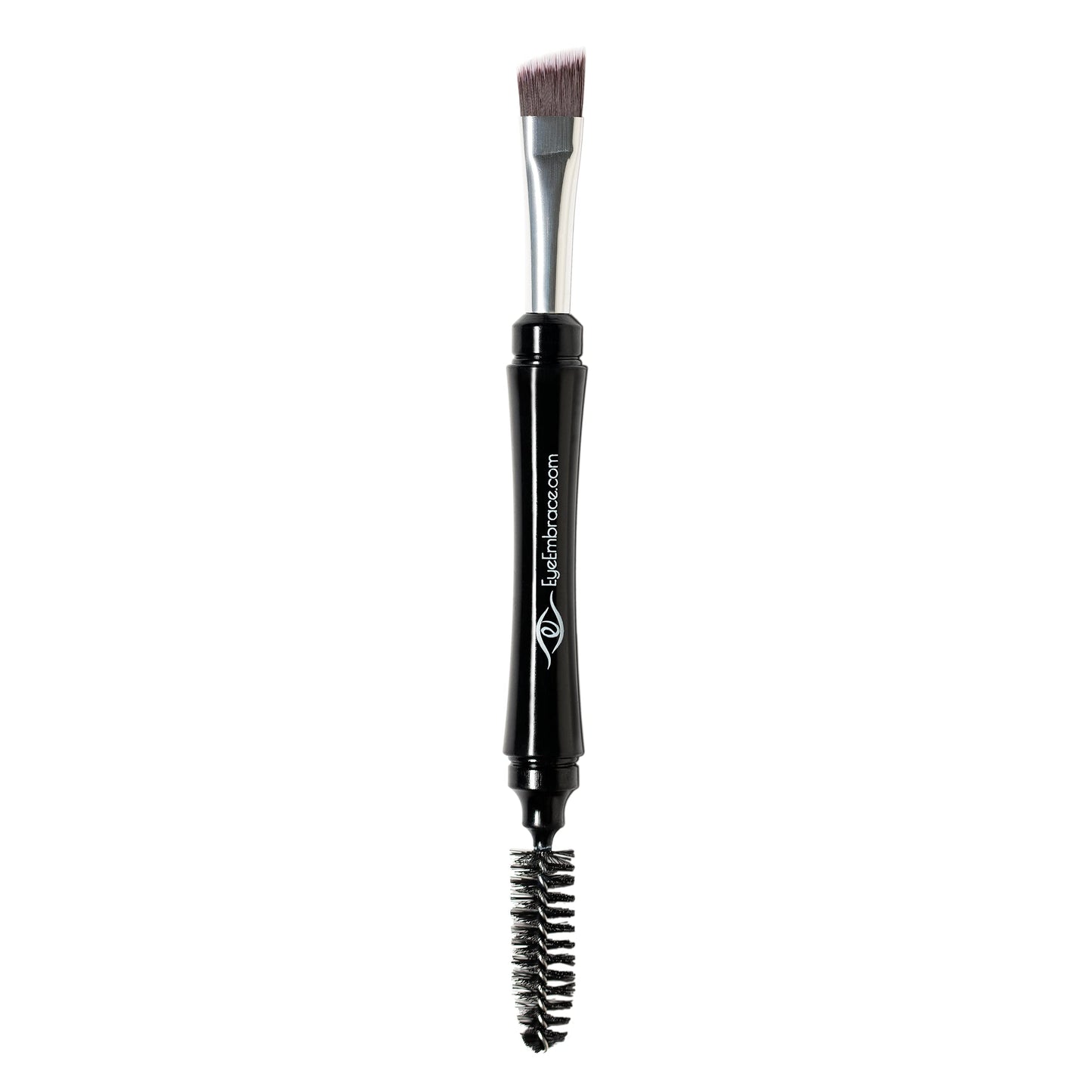 Eye Embrace Pro Grip Angled Eyebrow Brush and Spoolie Premium Quality Brow Makeup Brush