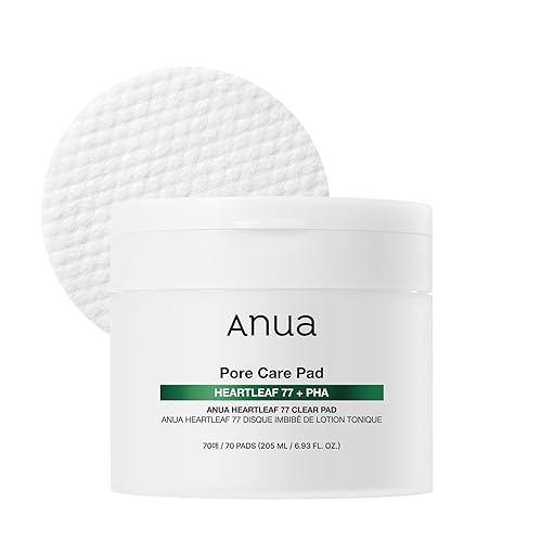 ANUA Heartleaf 77 Toner Pad 70 Sheets, PHA Dead Skin Care Low pH with Korean toner pads, Daily exfoliating, Quick & Easy Facial Mask With Hearleaf