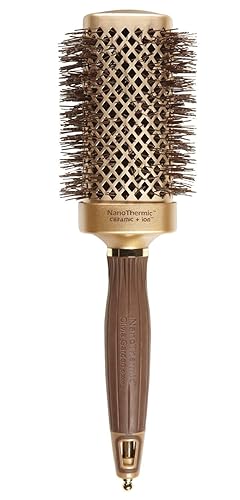 Olivia Garden NanoThermic Ceramic + Ion Square Shaper Thermal Hair Brush - Not Electrical - Professional Blowout Brush for Normal to Thick Hair