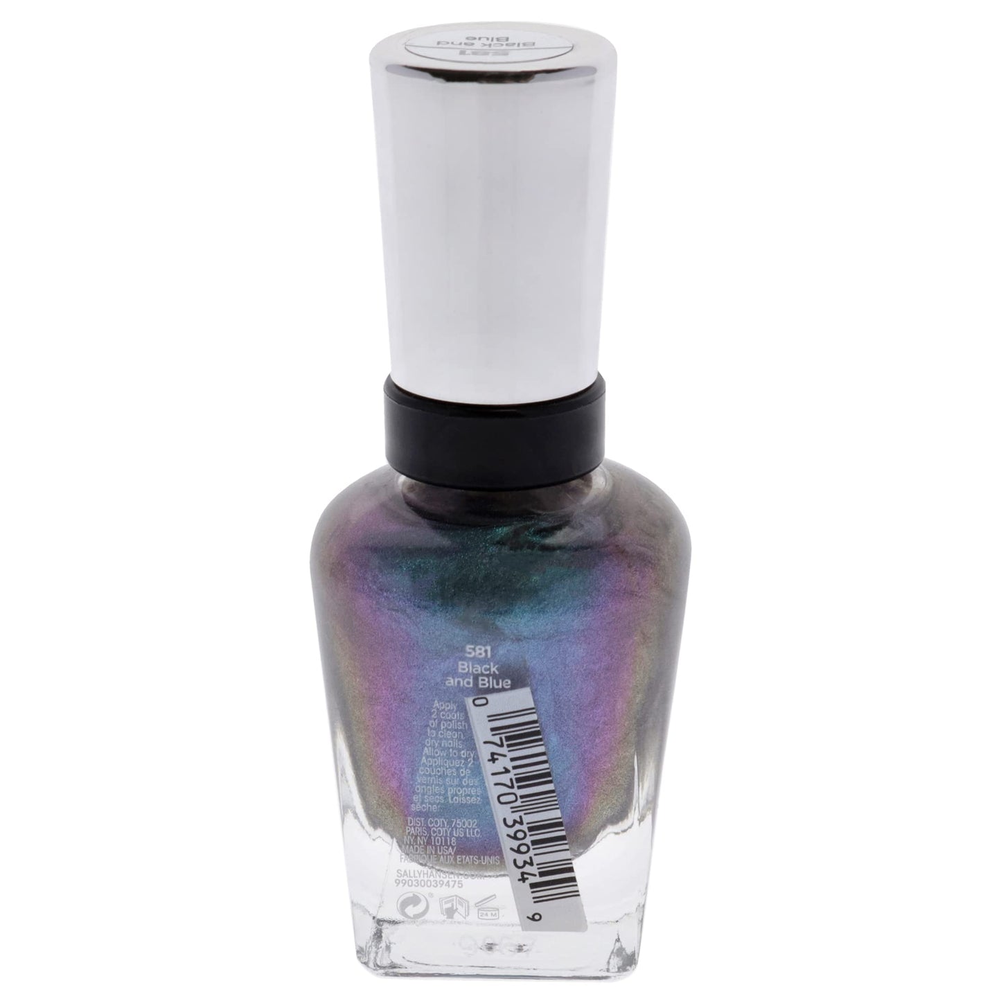 Sally Hansen Complete Salon Manicure Nail Polish | Multi-Benefit Nail Color | Strengthening Keratin Formula | 580 Black And Blue Beauty & Personal Care Sally Hansen