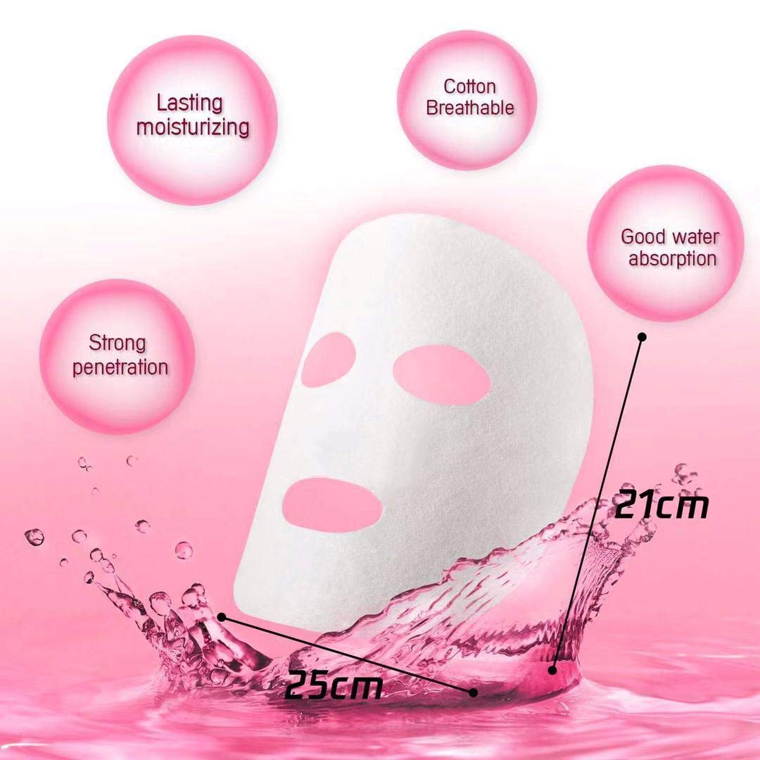 100 pcs Compressed Facial Mask Sheet Beauty DIY Disposable Mask Paper Natural Cotton Skin Care Wrapped Masks Normal Thick?Get a Small Mask Bowl, Mask