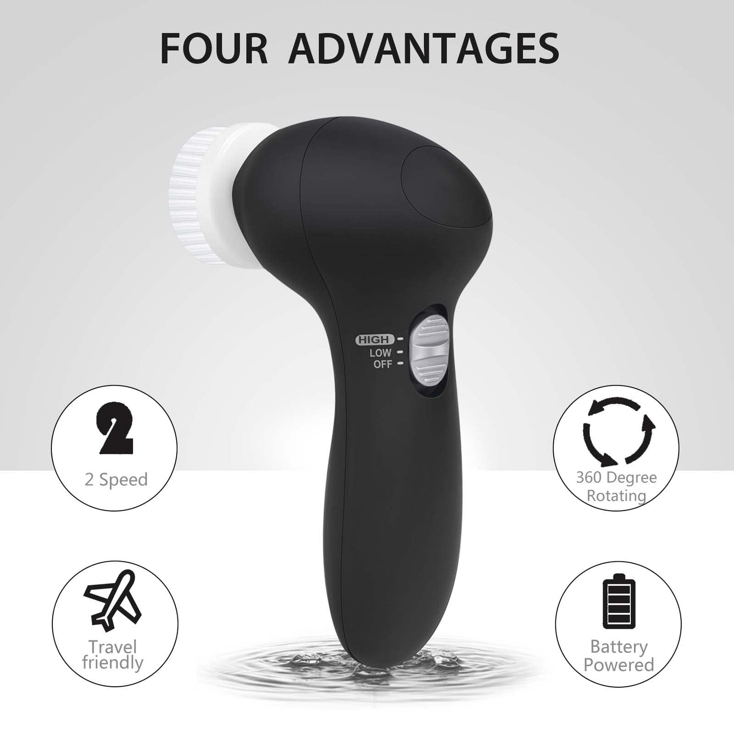 Facial Cleansing Brush Face Scrubber: CLSEVXY Electric Face Spin Cleanser Brushes with 6 Brush Heads for Deep Cleansing, Gentle Exfoliating, Removing Beauty and Personal Care CLSEVXY