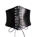 Furtony Belt Girdle Women Girdle PU Waistband Dress Accessary Shapewear Belt Corset Black