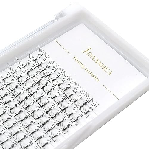 JINYANHUA Premade Eyelash Fans Extension 8-15mm Length 4d/5d/6d/7d/8d 0.07mm Short Stem Handmade Fans Premade Professional Eyelash Extensions Faux…