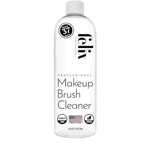 Felix Professional Makeup Brush Cleaner - Deep clean Rinse Free Quick Dry - Ideal for Cleaning and Odorizing Natural and Synthetic Make-up Brushes (16
