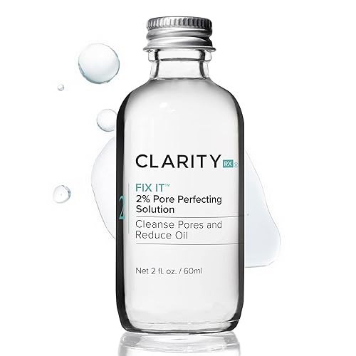 ClarityRx Fix It 2% Pore Perfecting Solution with Salicylic Acid for Acne-Prone & Oily Skin, Natural and Plant Based (2 fl oz)