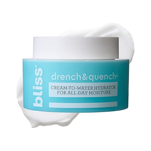 Bliss Drench & Quench Hyaluronic Acid Cream to Water Moisturizer | Lightweight Face Cream with 4 Types of Hyaluronic Acid for All Day Hydration